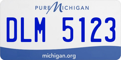 MI license plate DLM5123