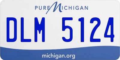 MI license plate DLM5124
