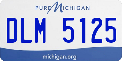 MI license plate DLM5125