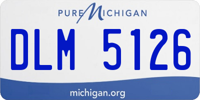MI license plate DLM5126