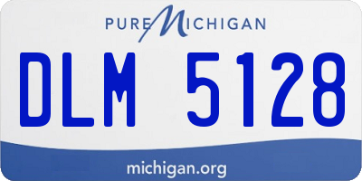 MI license plate DLM5128