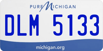 MI license plate DLM5133