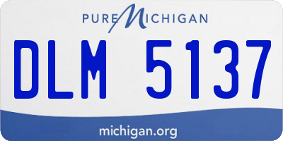 MI license plate DLM5137