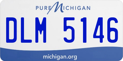 MI license plate DLM5146