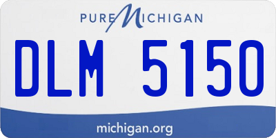 MI license plate DLM5150