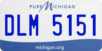 MI license plate DLM5151