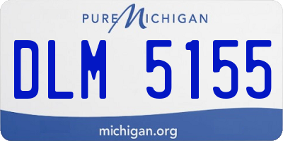 MI license plate DLM5155