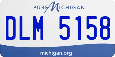 MI license plate DLM5158