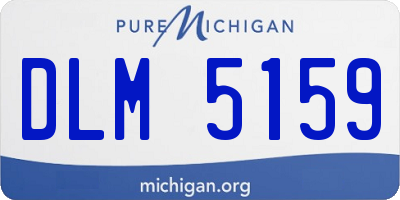 MI license plate DLM5159