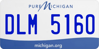 MI license plate DLM5160