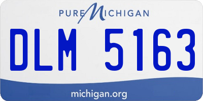 MI license plate DLM5163