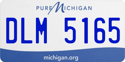 MI license plate DLM5165