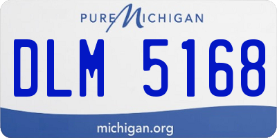 MI license plate DLM5168