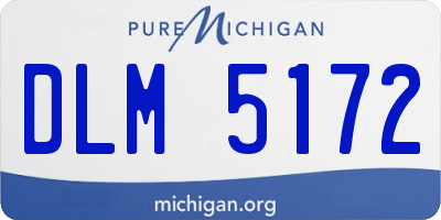 MI license plate DLM5172