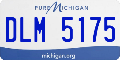 MI license plate DLM5175