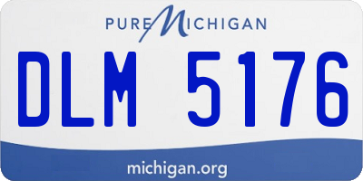 MI license plate DLM5176