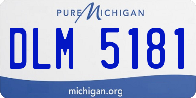 MI license plate DLM5181