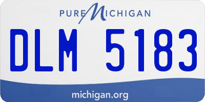 MI license plate DLM5183