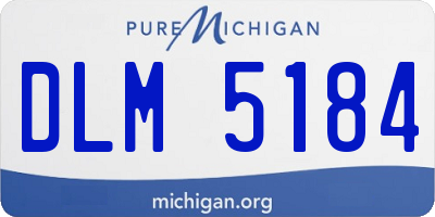 MI license plate DLM5184