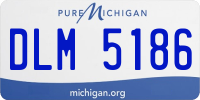 MI license plate DLM5186