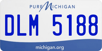 MI license plate DLM5188