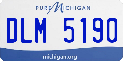 MI license plate DLM5190