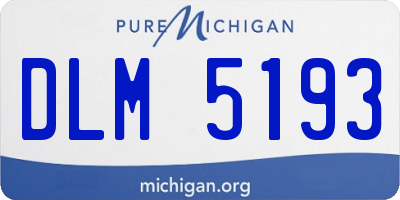 MI license plate DLM5193