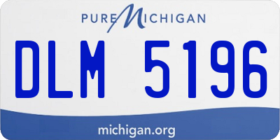 MI license plate DLM5196