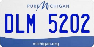 MI license plate DLM5202