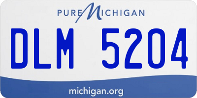 MI license plate DLM5204
