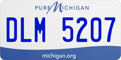 MI license plate DLM5207
