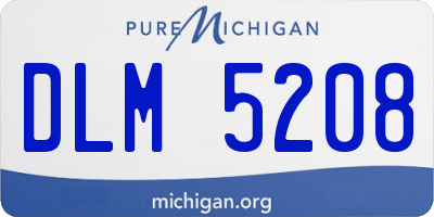 MI license plate DLM5208