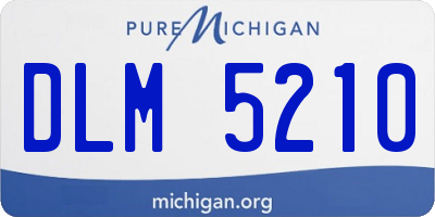 MI license plate DLM5210