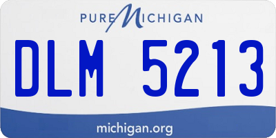 MI license plate DLM5213