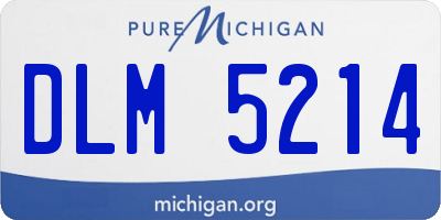 MI license plate DLM5214