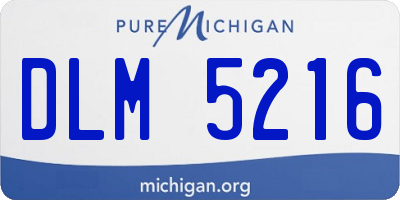 MI license plate DLM5216