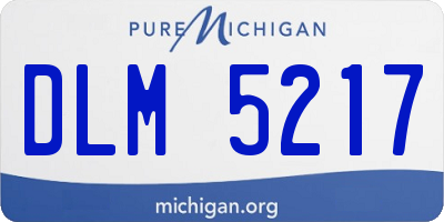 MI license plate DLM5217