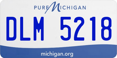 MI license plate DLM5218