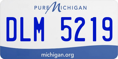 MI license plate DLM5219