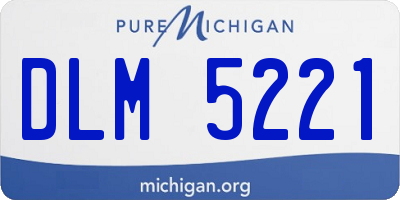 MI license plate DLM5221