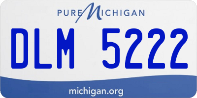 MI license plate DLM5222