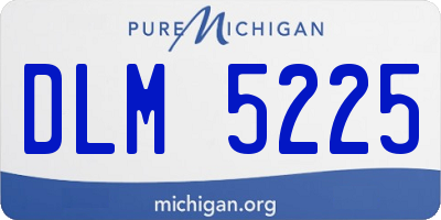 MI license plate DLM5225