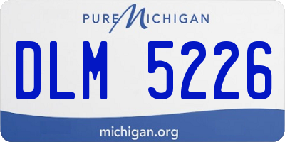 MI license plate DLM5226