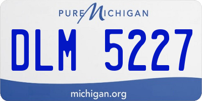MI license plate DLM5227