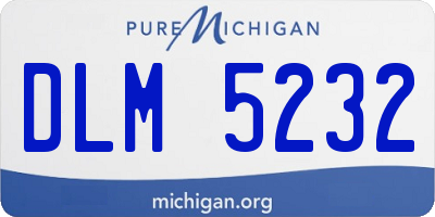 MI license plate DLM5232