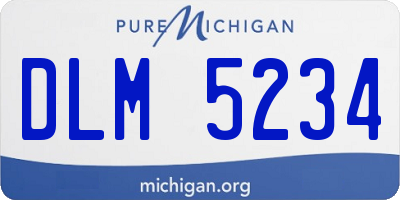 MI license plate DLM5234