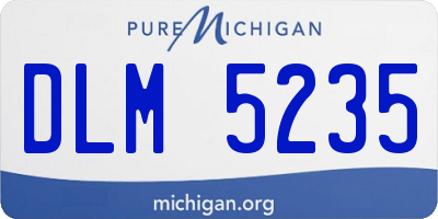 MI license plate DLM5235