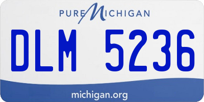 MI license plate DLM5236