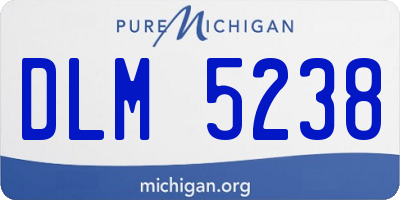 MI license plate DLM5238