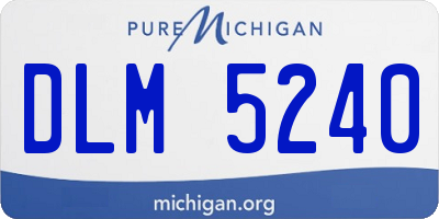 MI license plate DLM5240